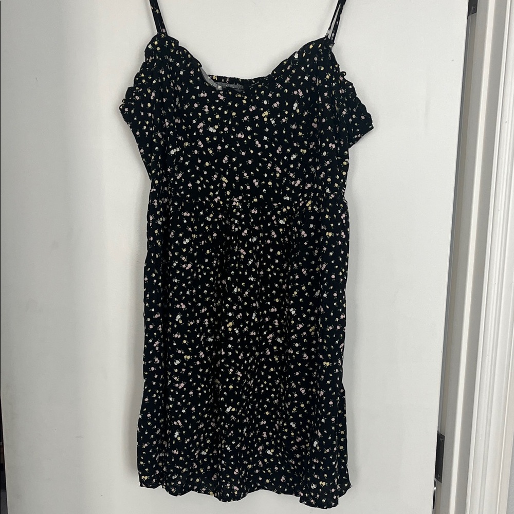 H&M Black Dress with Floral Accents